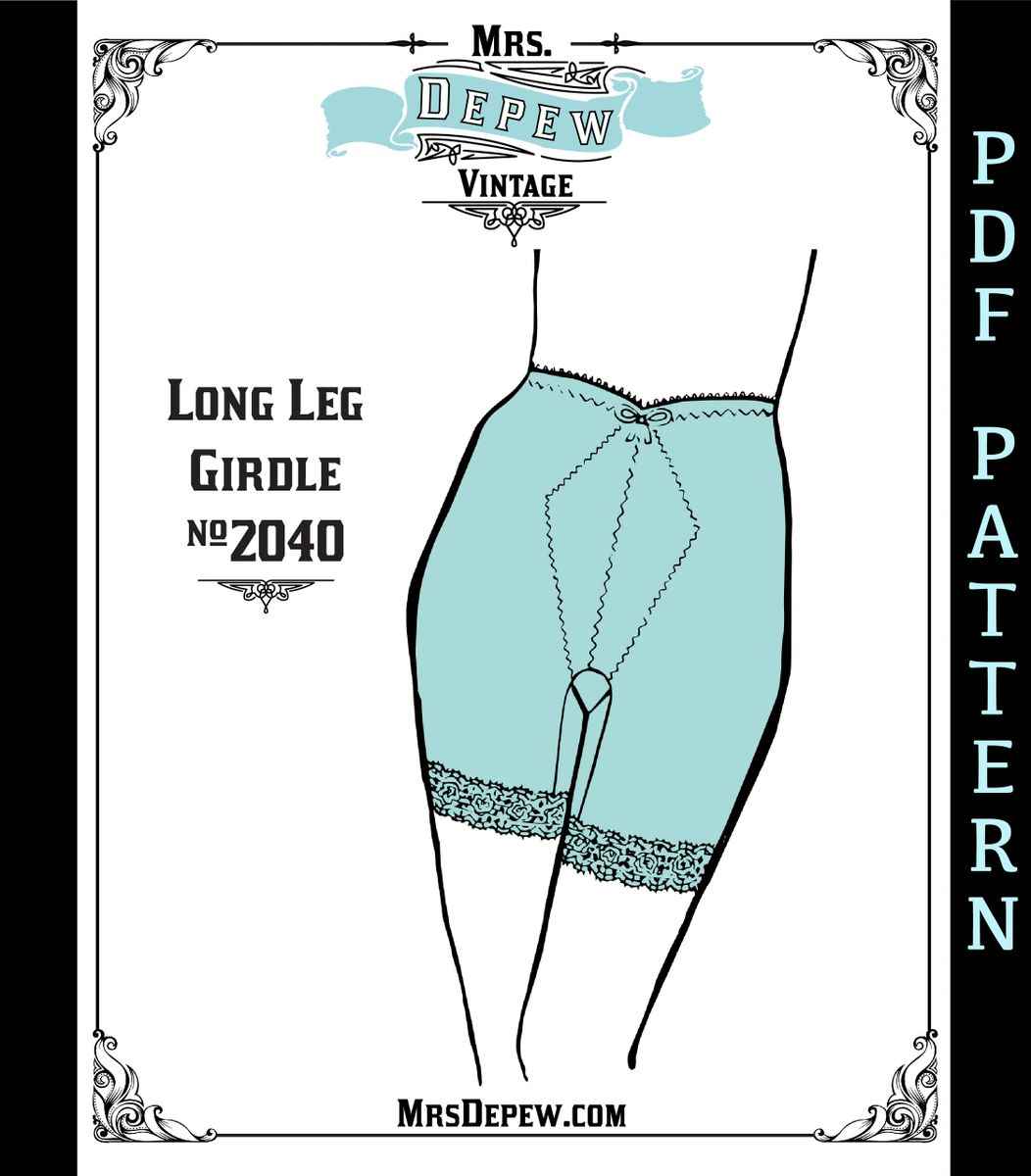 Vintage Style Shapewear Sewing Pattern Long Leg Girdle 2040 SMLG